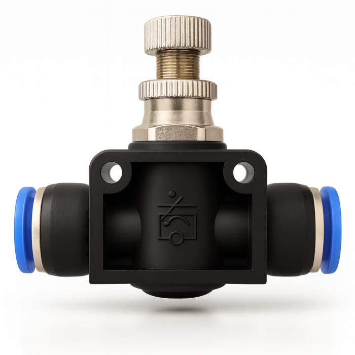 Conexão Pneumática Reguladora de Fluxo