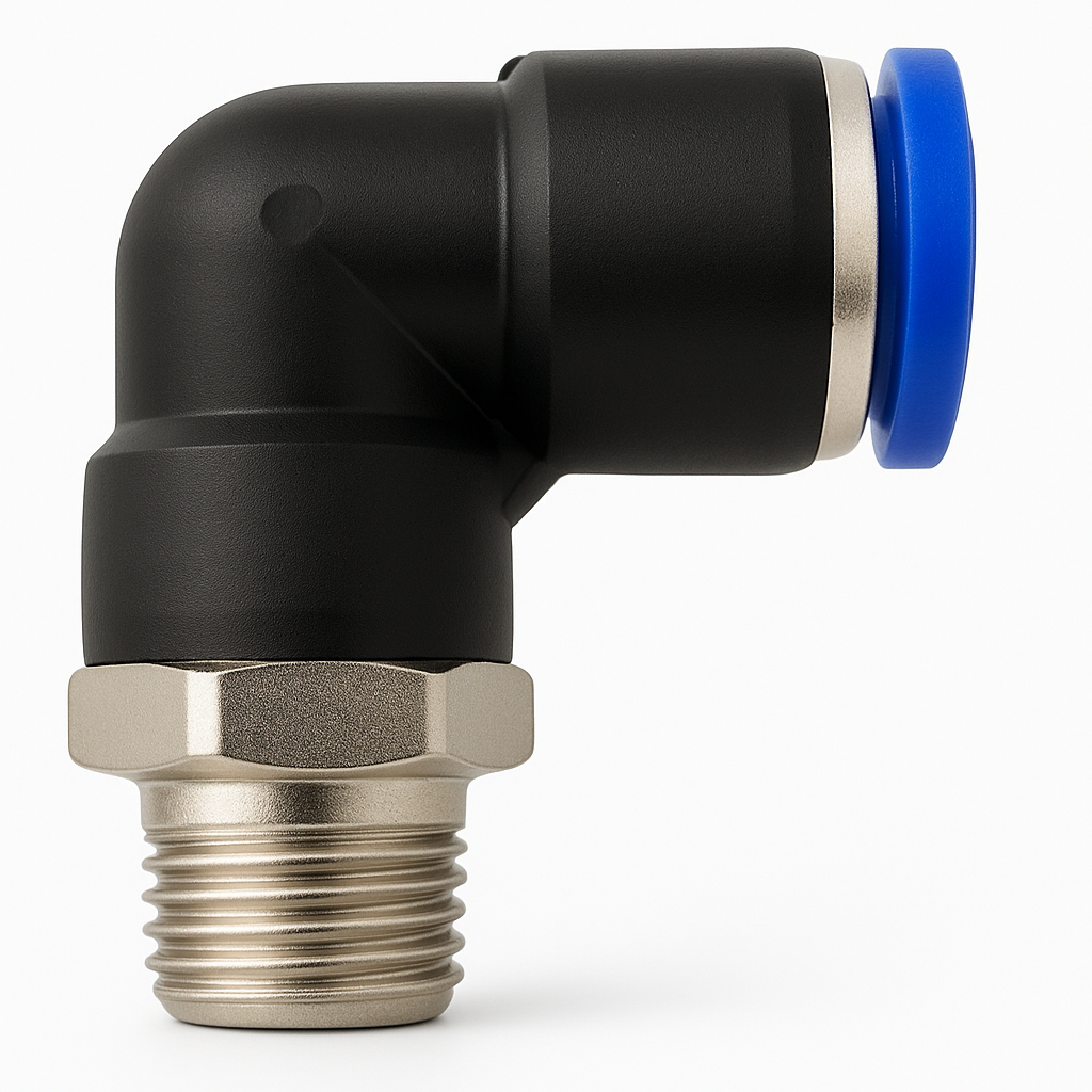 Conexão Pneumática L 90° Rosca Macho